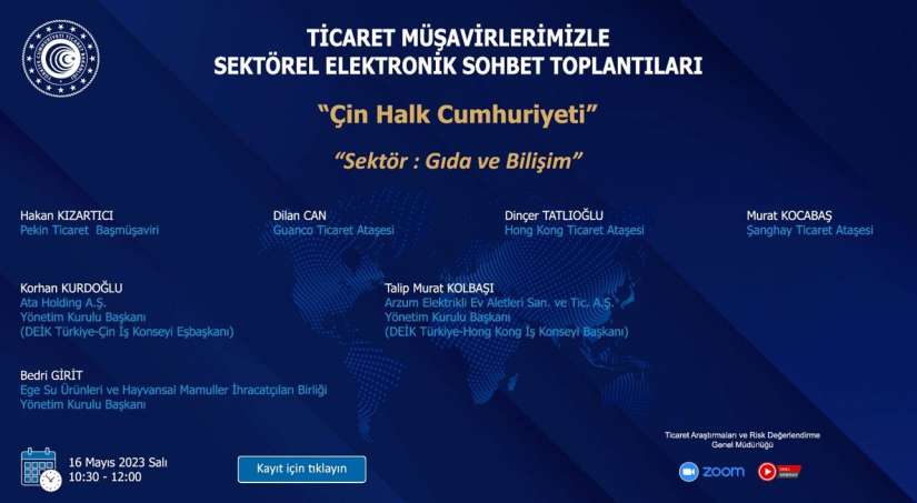 Ticaret Müşavirlerimizle Sektörel Elektronik Sohbetler- Çin Halk Cumhuriyeti hk.