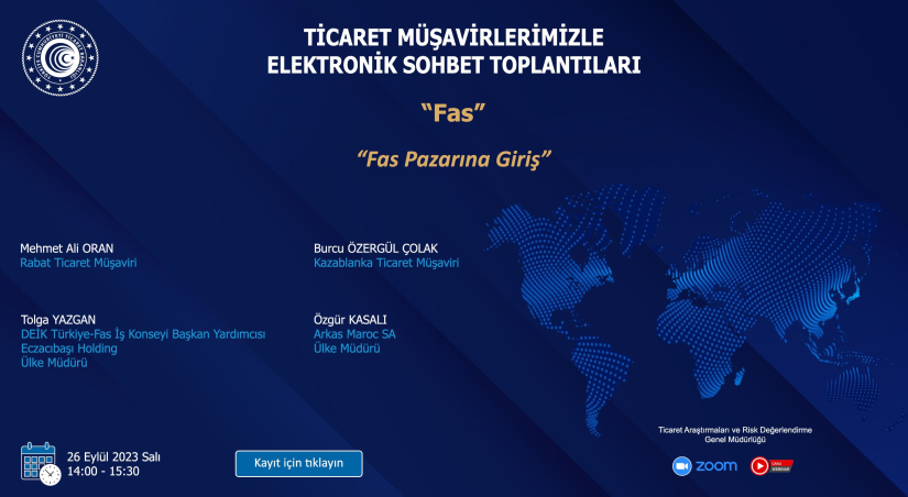 Ticaret Müşavirlerimizle Sektörel Elektronik Sohbetler Fas