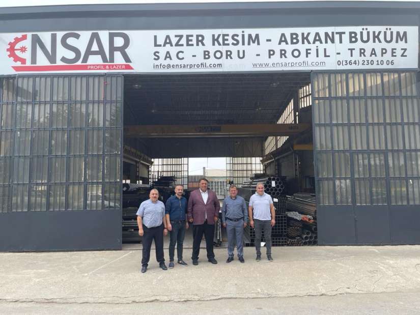 Ensar Profil ve Lazer sahibi Ahmet Kıdıkoğlu’nu ziyaret ettiler.