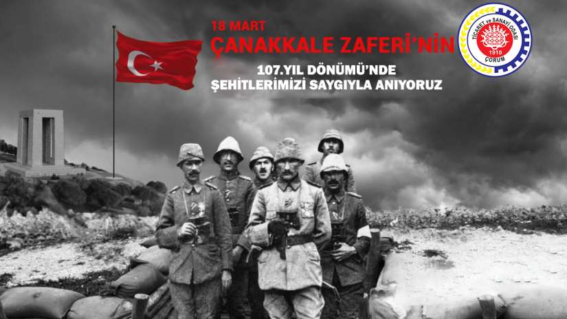 18 Mart Şehitleri Anma Günü ve Çanakkale Zaferi'mizin 107. Yıl Dönümü'nü kutluyor, başta Gazi Mustafa Kemal Atatürk ve silah arkadaşları olmak üzere tüm şehitlerimizi minnet ve şükranla anıyoruz.